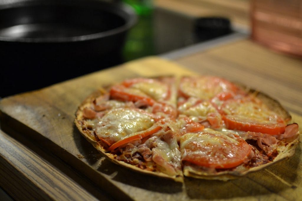 Tortilla Pizza In The Oven | Simple Cast Iron Gluten Free Pan Pizza
